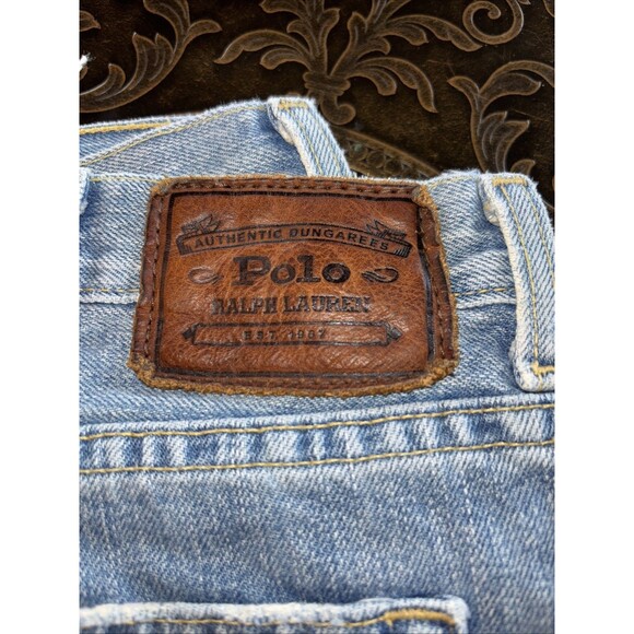 Polo Ralph Lauren VINTAGE Straight Leg Jeans Mens 36x30 Blue Denim - Picture 2 of 8
